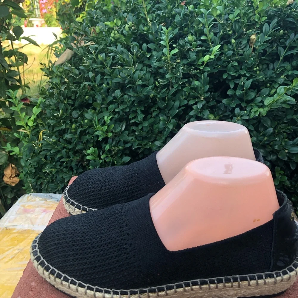 Cole Haan Women’s Black Cloudfeel Espadrille Loafer Suede Shoes Size 6.5B